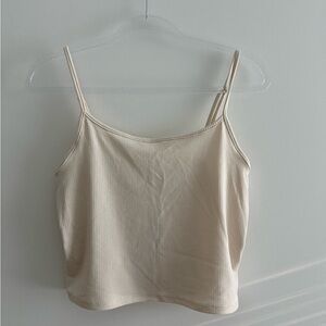 American Eagle Outfitters Beige Ribbed Camisole
